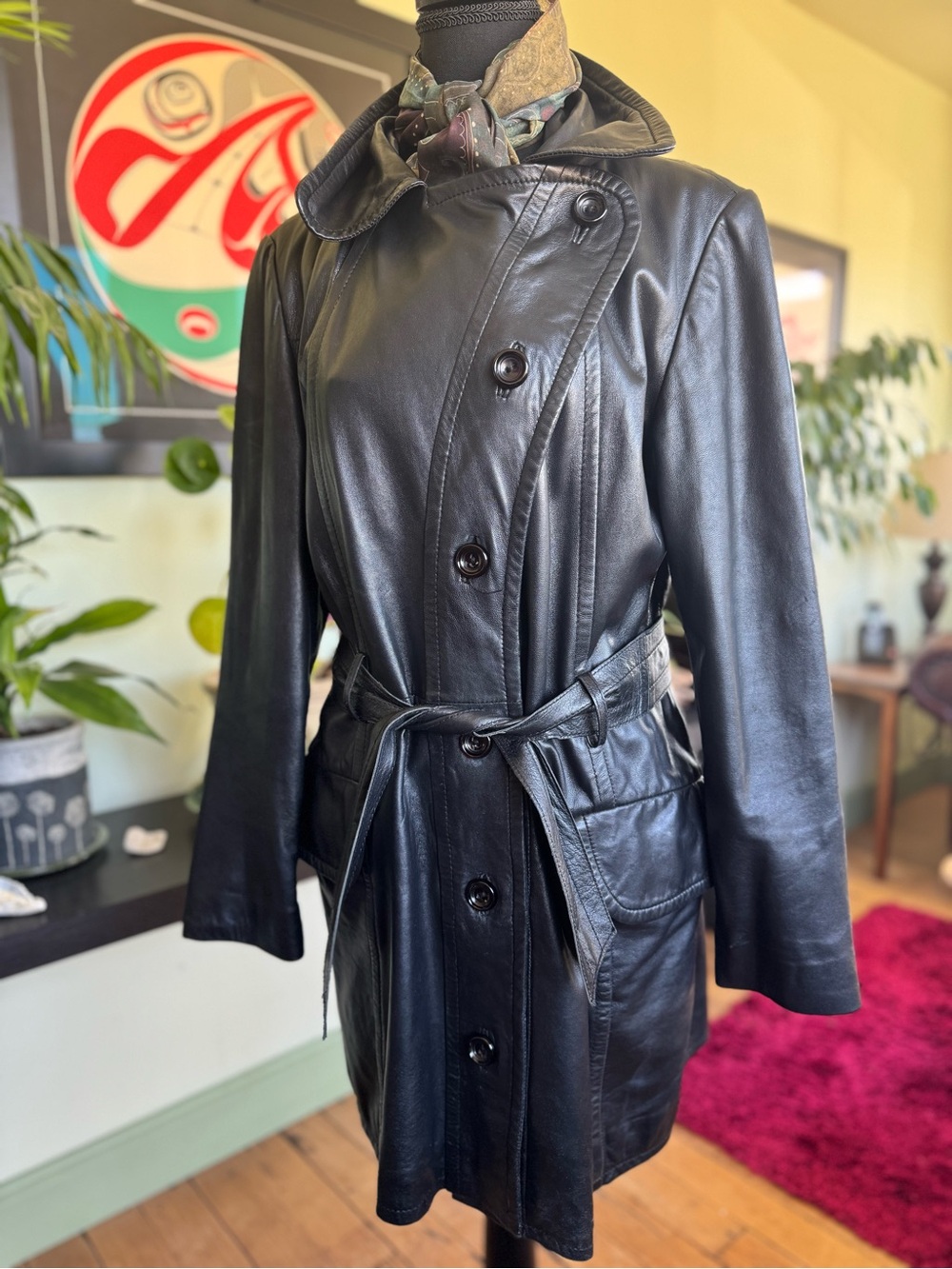 Bod & Christensen Leather Trench Coat - Women's